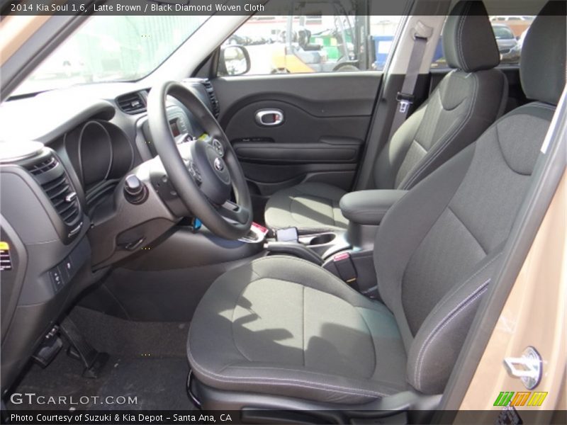 Latte Brown / Black Diamond Woven Cloth 2014 Kia Soul 1.6