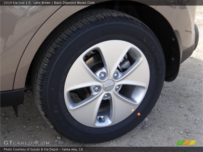 Latte Brown / Black Diamond Woven Cloth 2014 Kia Soul 1.6