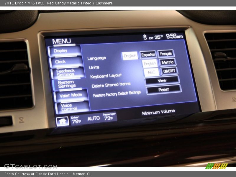 Red Candy Metallic Tinted / Cashmere 2011 Lincoln MKS FWD
