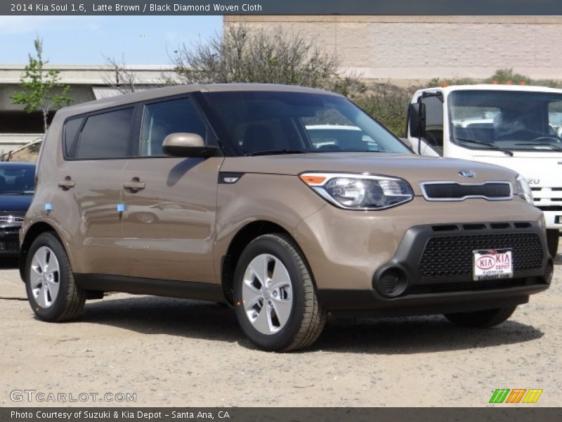 Latte Brown / Black Diamond Woven Cloth 2014 Kia Soul 1.6