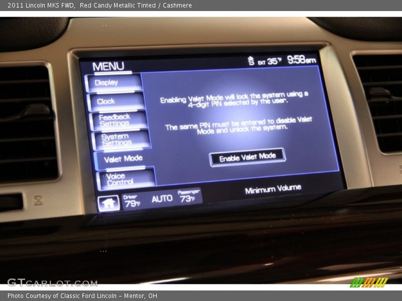 Red Candy Metallic Tinted / Cashmere 2011 Lincoln MKS FWD