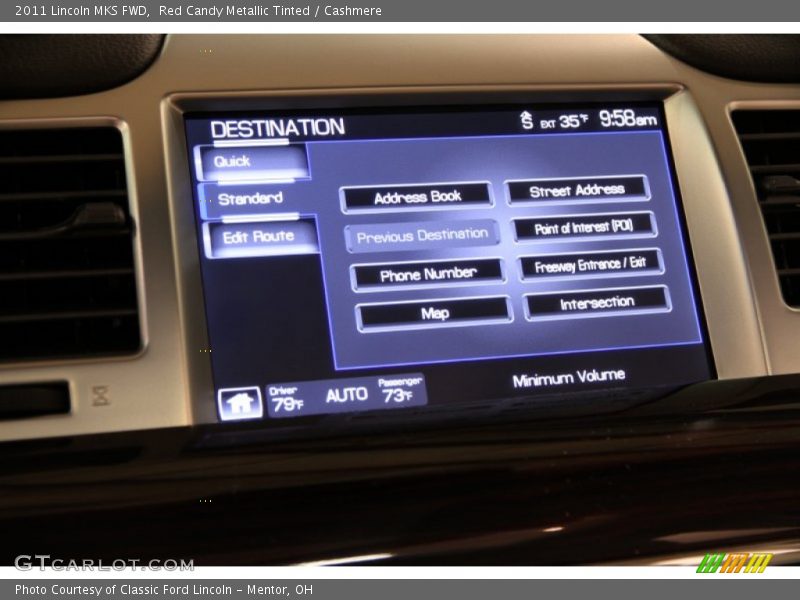 Red Candy Metallic Tinted / Cashmere 2011 Lincoln MKS FWD