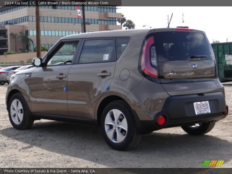 Latte Brown / Black Diamond Woven Cloth 2014 Kia Soul 1.6