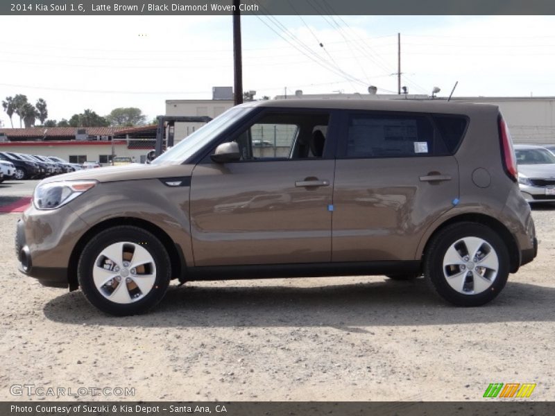 Latte Brown / Black Diamond Woven Cloth 2014 Kia Soul 1.6