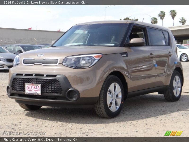 Latte Brown / Black Diamond Woven Cloth 2014 Kia Soul 1.6