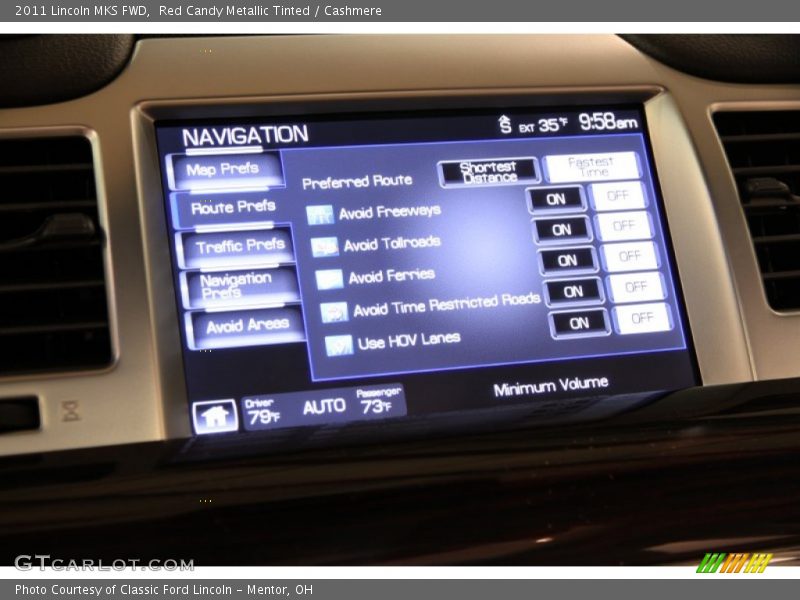 Red Candy Metallic Tinted / Cashmere 2011 Lincoln MKS FWD