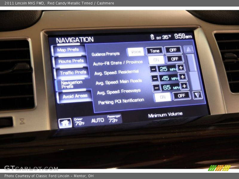 Red Candy Metallic Tinted / Cashmere 2011 Lincoln MKS FWD