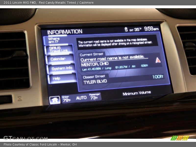 Red Candy Metallic Tinted / Cashmere 2011 Lincoln MKS FWD