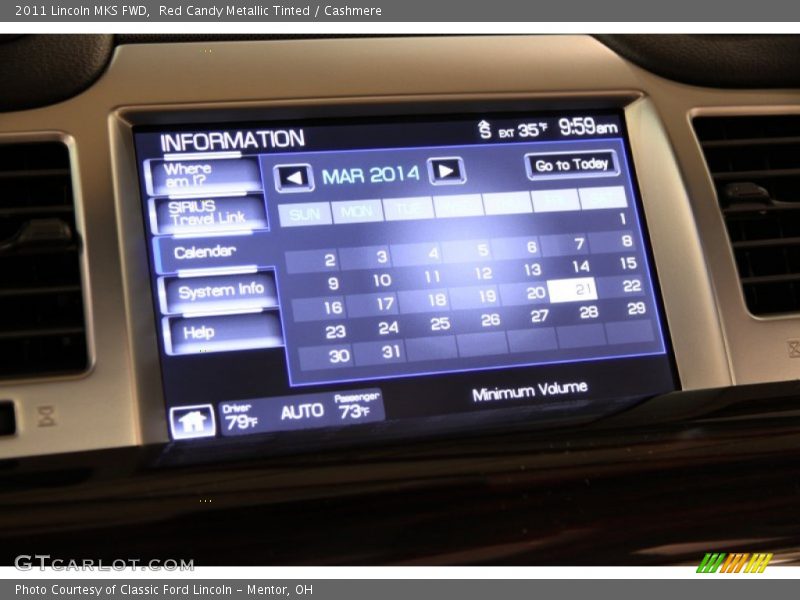 Red Candy Metallic Tinted / Cashmere 2011 Lincoln MKS FWD