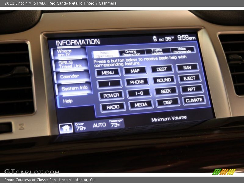 Red Candy Metallic Tinted / Cashmere 2011 Lincoln MKS FWD