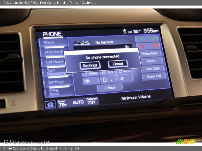 Red Candy Metallic Tinted / Cashmere 2011 Lincoln MKS FWD