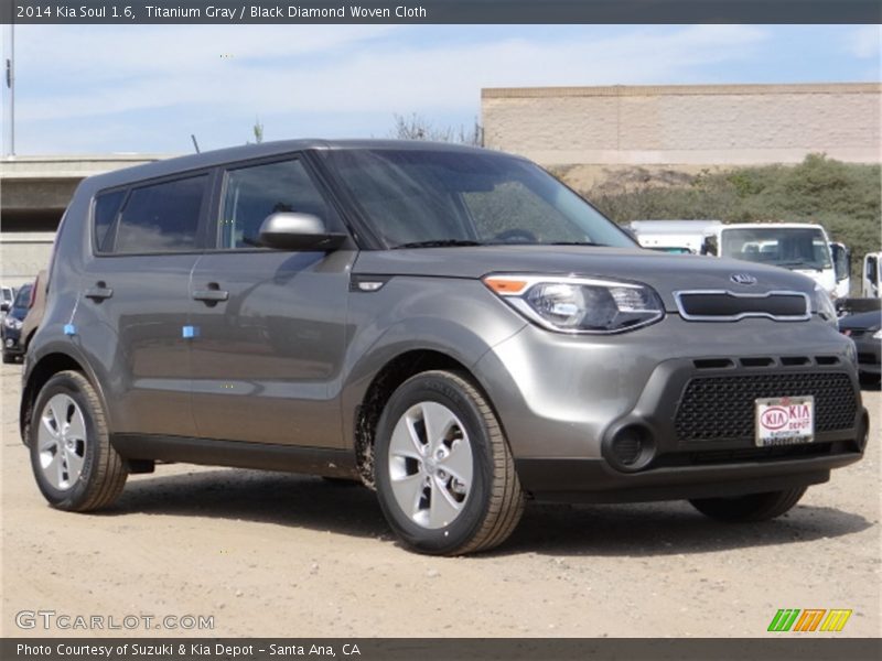 Titanium Gray / Black Diamond Woven Cloth 2014 Kia Soul 1.6
