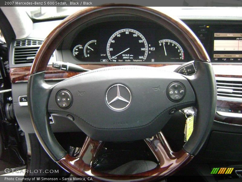 Black / Black 2007 Mercedes-Benz S 600 Sedan