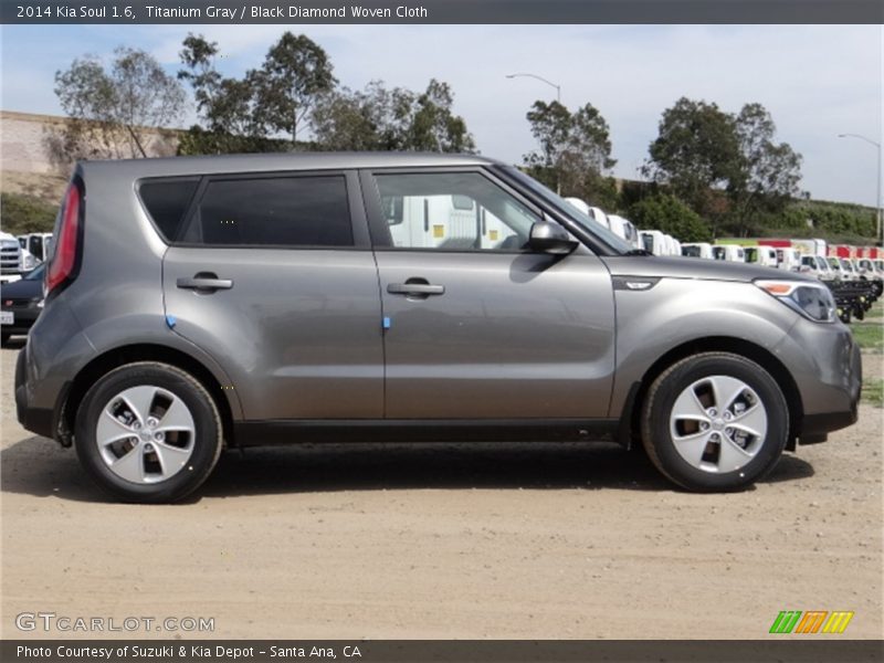 Titanium Gray / Black Diamond Woven Cloth 2014 Kia Soul 1.6
