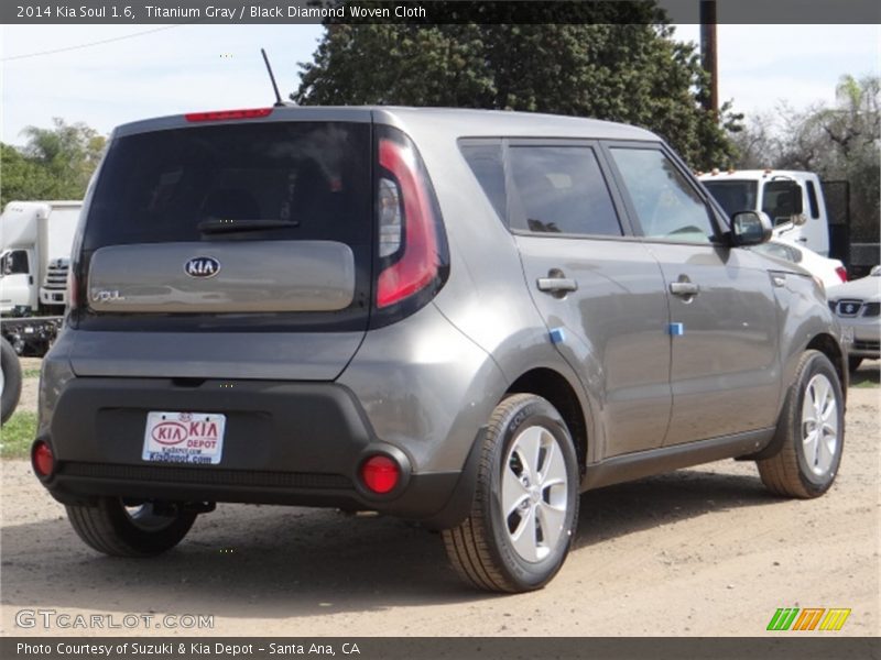 Titanium Gray / Black Diamond Woven Cloth 2014 Kia Soul 1.6