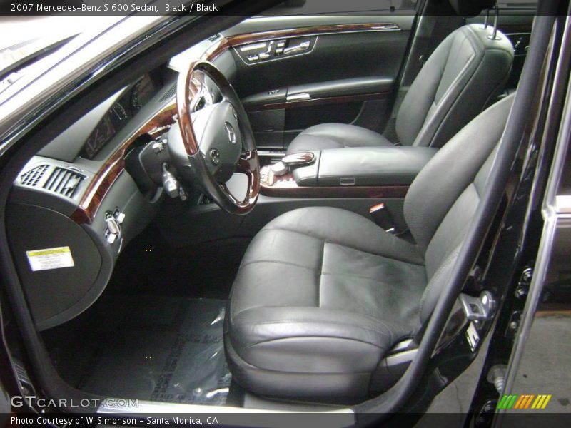 Black / Black 2007 Mercedes-Benz S 600 Sedan