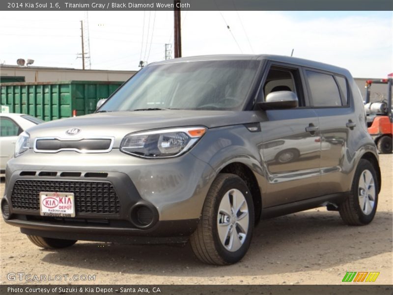 Titanium Gray / Black Diamond Woven Cloth 2014 Kia Soul 1.6