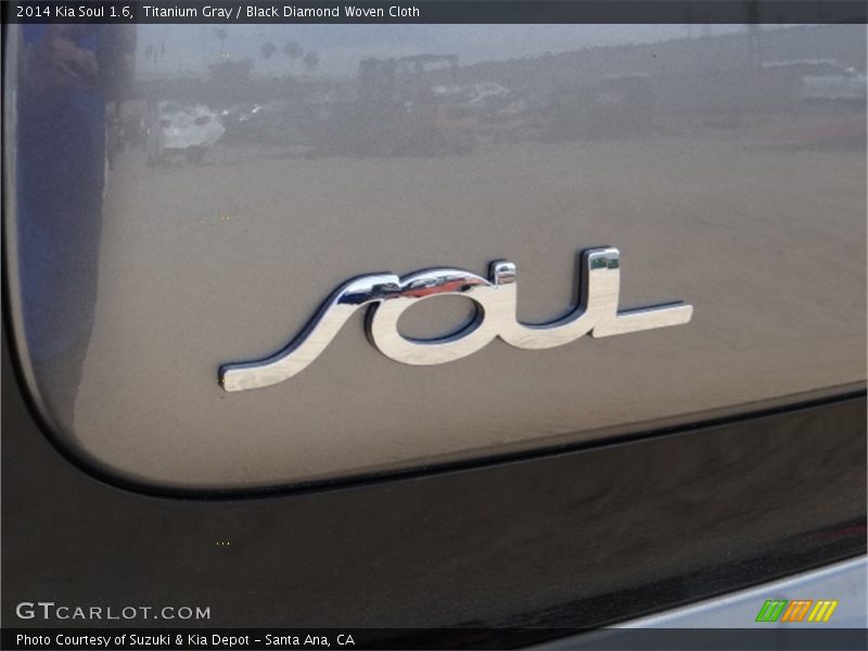 Titanium Gray / Black Diamond Woven Cloth 2014 Kia Soul 1.6
