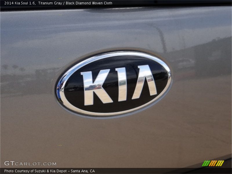 Titanium Gray / Black Diamond Woven Cloth 2014 Kia Soul 1.6