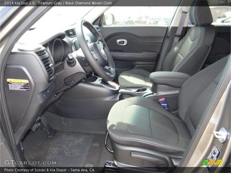 Titanium Gray / Black Diamond Woven Cloth 2014 Kia Soul 1.6