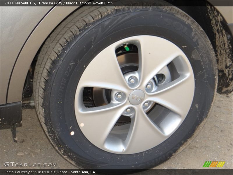 Titanium Gray / Black Diamond Woven Cloth 2014 Kia Soul 1.6