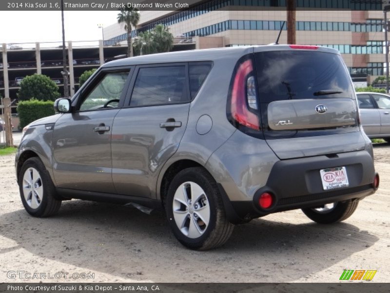 Titanium Gray / Black Diamond Woven Cloth 2014 Kia Soul 1.6