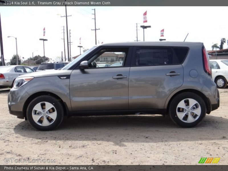 Titanium Gray / Black Diamond Woven Cloth 2014 Kia Soul 1.6