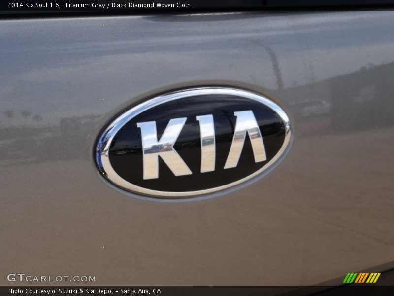 Titanium Gray / Black Diamond Woven Cloth 2014 Kia Soul 1.6