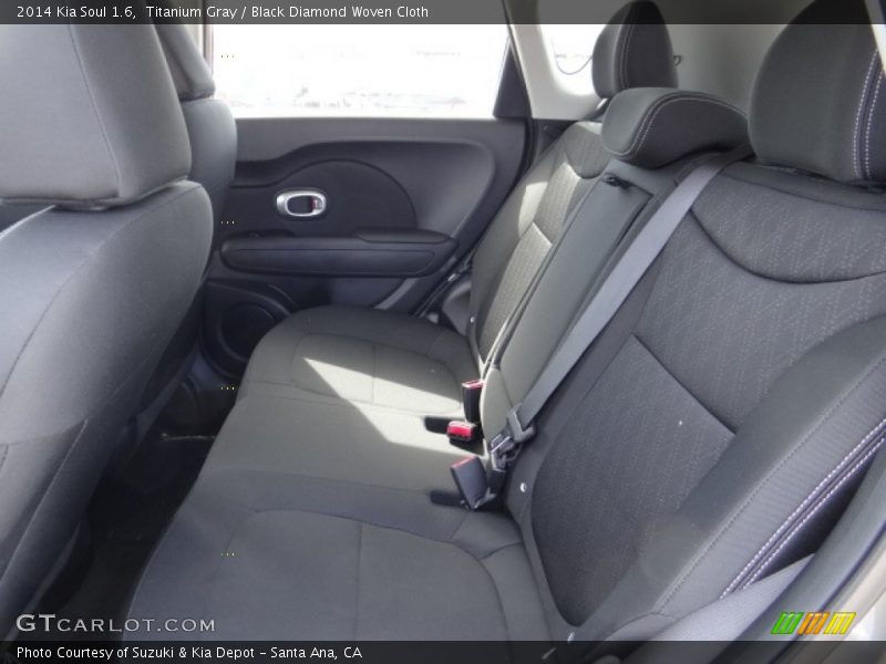 Titanium Gray / Black Diamond Woven Cloth 2014 Kia Soul 1.6