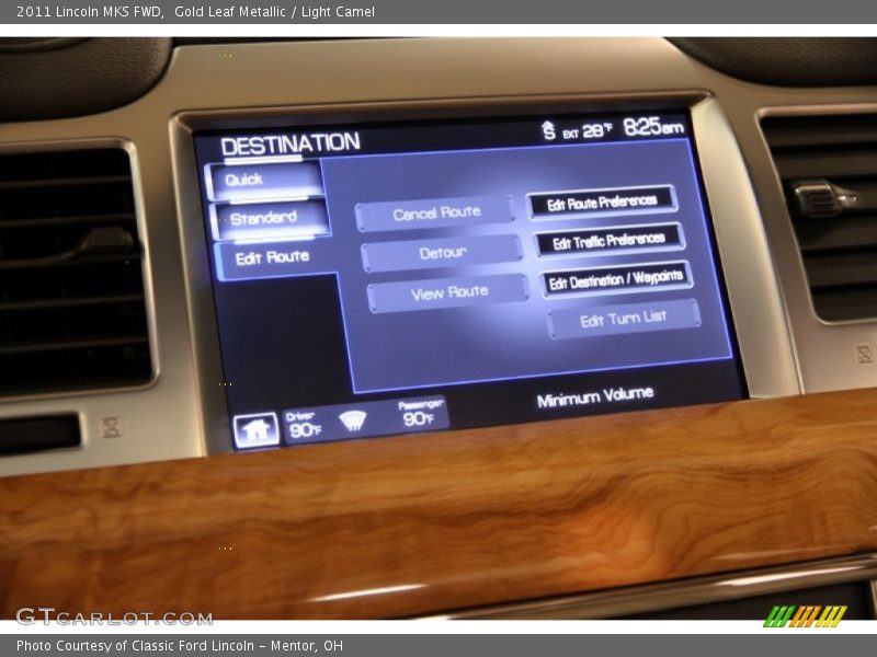Gold Leaf Metallic / Light Camel 2011 Lincoln MKS FWD