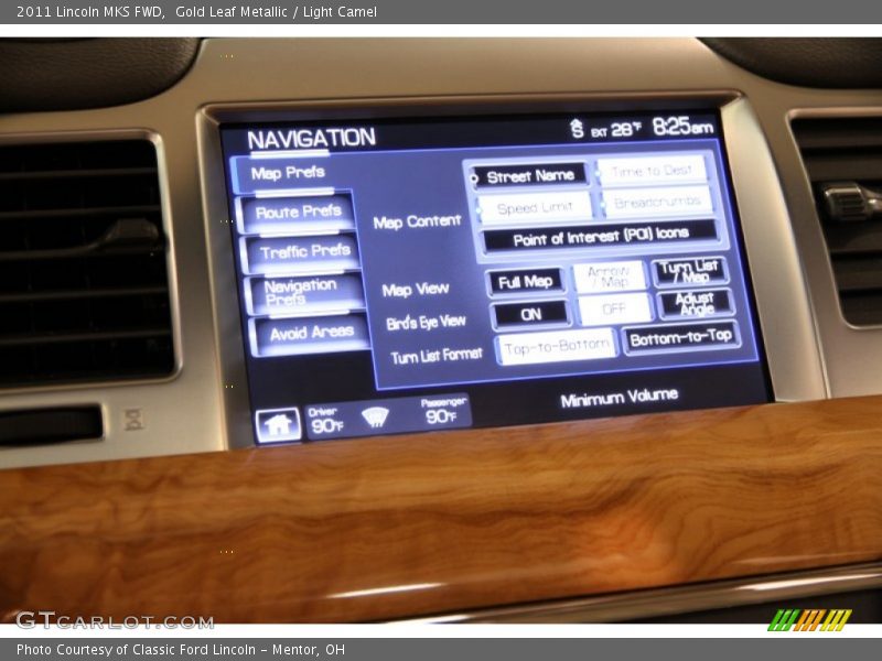 Gold Leaf Metallic / Light Camel 2011 Lincoln MKS FWD