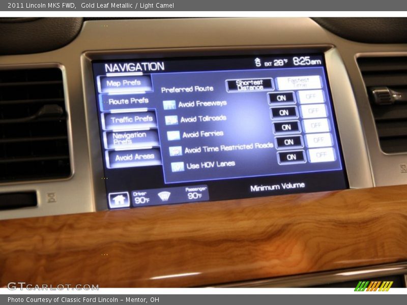 Gold Leaf Metallic / Light Camel 2011 Lincoln MKS FWD
