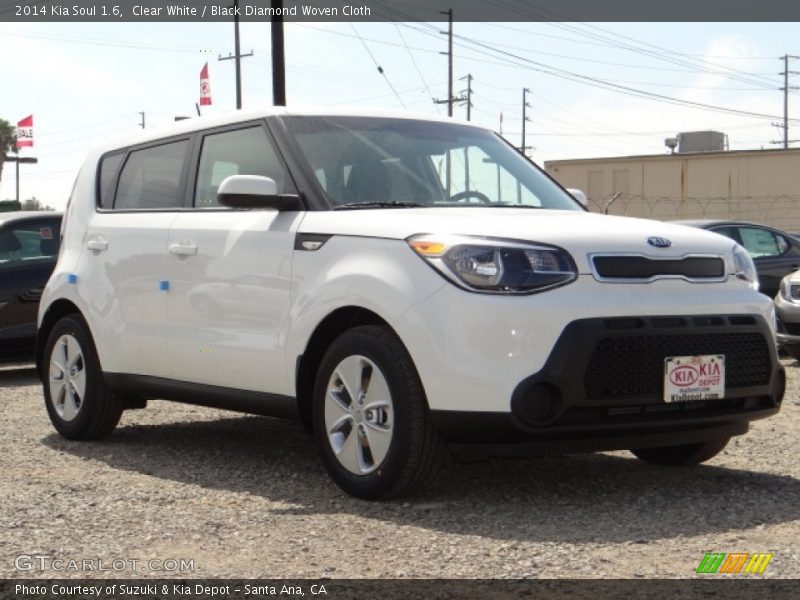 Clear White / Black Diamond Woven Cloth 2014 Kia Soul 1.6