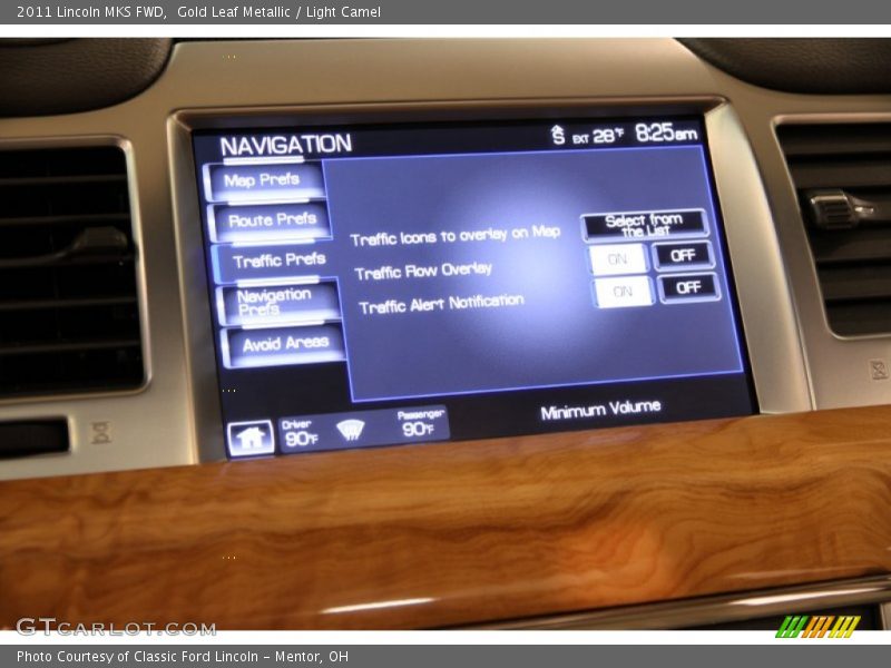 Gold Leaf Metallic / Light Camel 2011 Lincoln MKS FWD