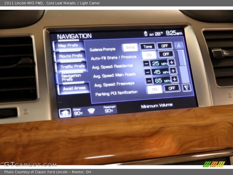 Gold Leaf Metallic / Light Camel 2011 Lincoln MKS FWD