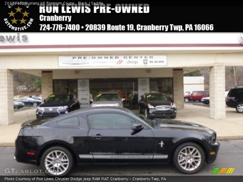 Black / Saddle 2013 Ford Mustang V6 Premium Coupe