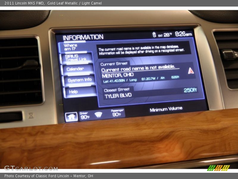 Gold Leaf Metallic / Light Camel 2011 Lincoln MKS FWD