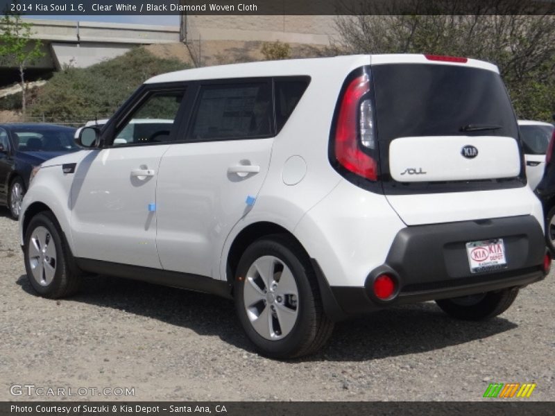 Clear White / Black Diamond Woven Cloth 2014 Kia Soul 1.6