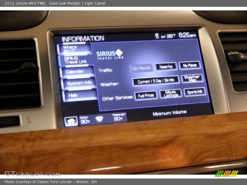 Gold Leaf Metallic / Light Camel 2011 Lincoln MKS FWD
