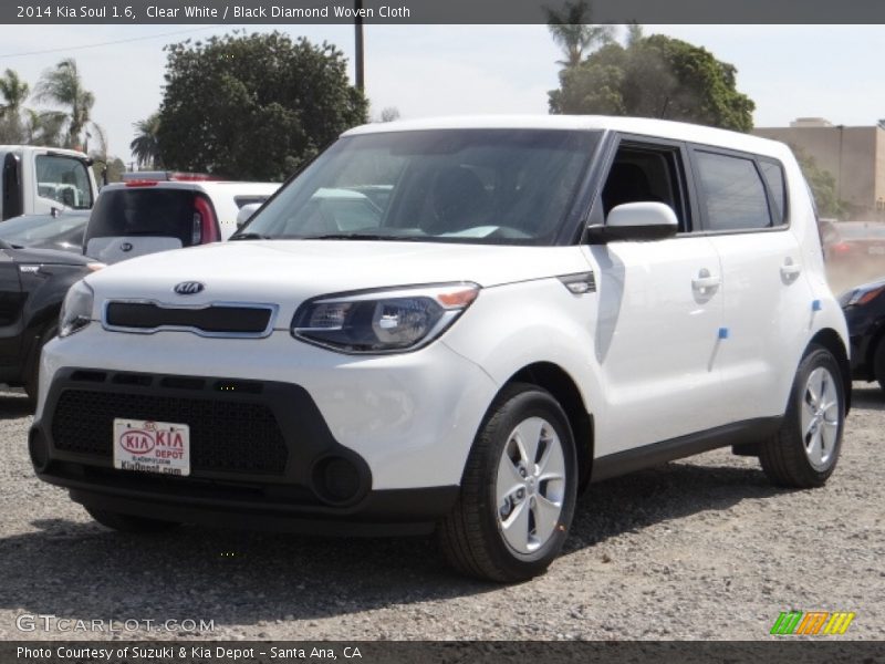 Clear White / Black Diamond Woven Cloth 2014 Kia Soul 1.6