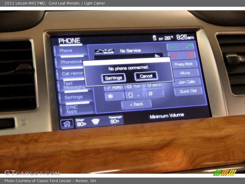 Gold Leaf Metallic / Light Camel 2011 Lincoln MKS FWD