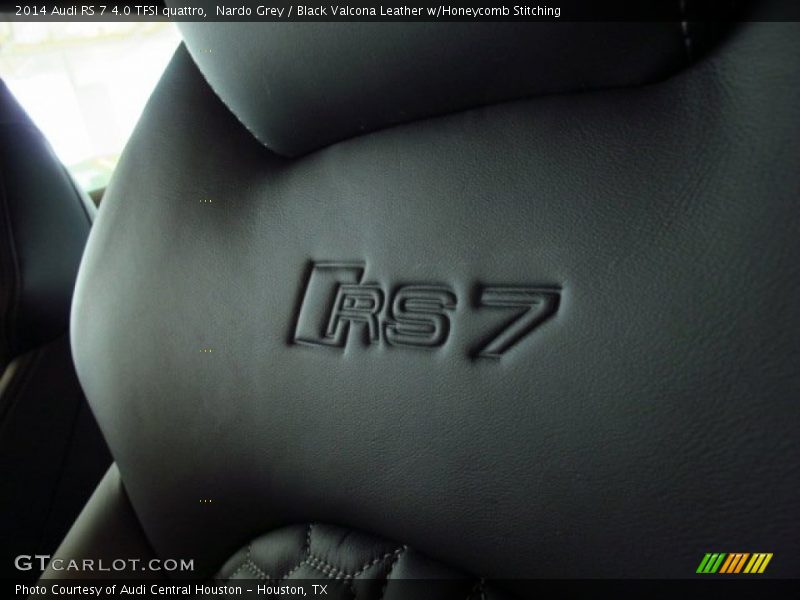 Nardo Grey / Black Valcona Leather w/Honeycomb Stitching 2014 Audi RS 7 4.0 TFSI quattro