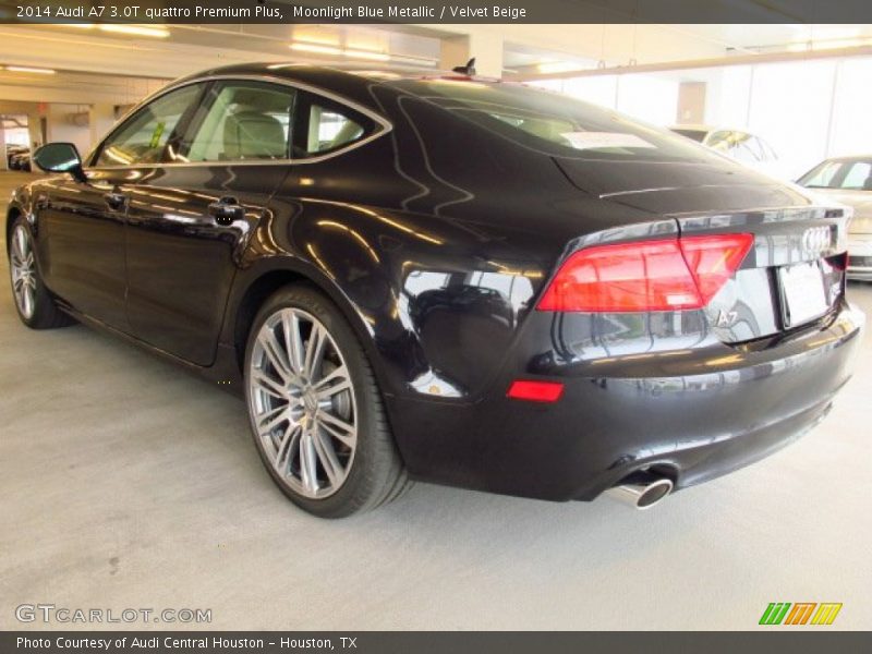 Moonlight Blue Metallic / Velvet Beige 2014 Audi A7 3.0T quattro Premium Plus