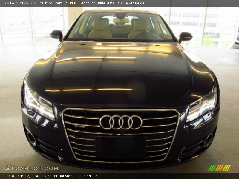 Moonlight Blue Metallic / Velvet Beige 2014 Audi A7 3.0T quattro Premium Plus