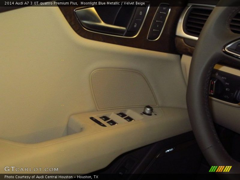 Moonlight Blue Metallic / Velvet Beige 2014 Audi A7 3.0T quattro Premium Plus