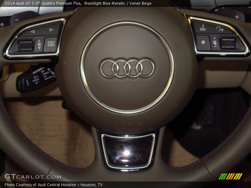 Moonlight Blue Metallic / Velvet Beige 2014 Audi A7 3.0T quattro Premium Plus