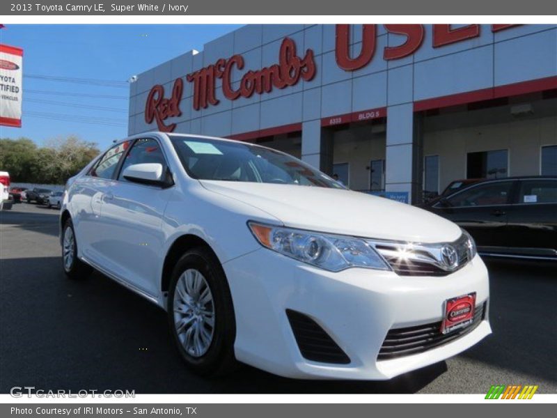 Super White / Ivory 2013 Toyota Camry LE