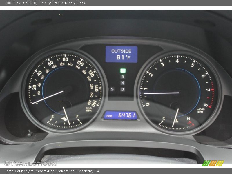 Smoky Granite Mica / Black 2007 Lexus IS 350