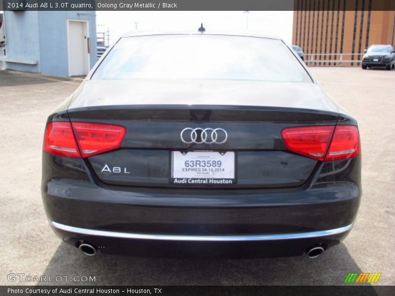 Oolong Gray Metallic / Black 2014 Audi A8 L 3.0T quattro