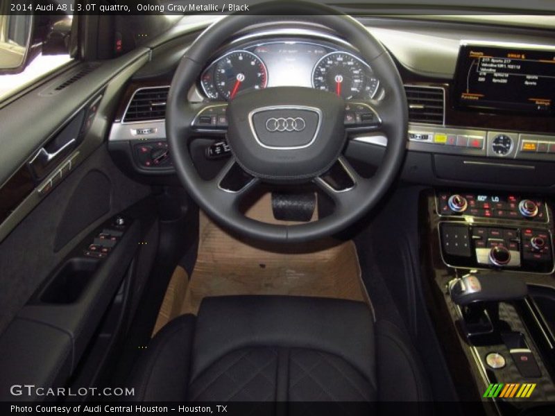Oolong Gray Metallic / Black 2014 Audi A8 L 3.0T quattro